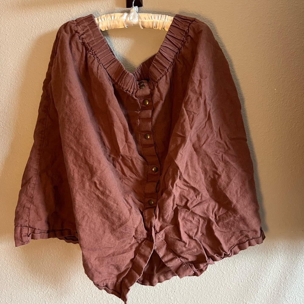 Red women’s linen skirt (NPL)